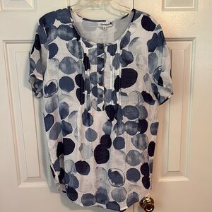 Serengeti Cream Graphic Blouse Relaxed Fit